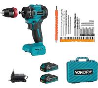 Tournevis-perceuse électrique sans balais, réglage de la double vitesse, jeu de 31 accessoires,2 piles de type B