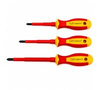 Tournevis PoziDriv VDE PZ isolé 1000 V - Tournevis électricien à l’unité ou en set - Conforme VDE/IEC - Pour installation électrique (PZ1, PZ2 & PZ3)