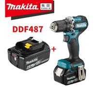 Tournevis sans fil DDF487 Makita, modèle de base, mandrin de 13 mm, couple de 40 Nm, double LED, protection XPT, vitesse maximale de 1700 tr/min. 1PCSDDF487