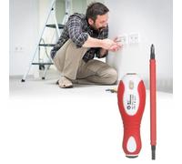 Tournevis testeur de tension isolé 500 V, outil de test de circuit de tournevis magnétique réversible multifonction 3 en 1 à fente et en croix pour les travaux électriques (PH1 et SL5)