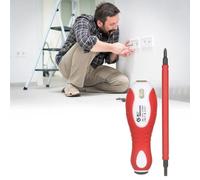 Tournevis testeur de tension isolé 500 V, outil de test de circuit de tournevis magnétique réversible multifonction 3 en 1 à fente et en croix pour les travaux électriques (PH1 et SL4)