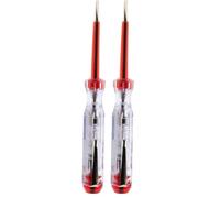 Tournevis testeur de tension plat 3,5x140mm 250V - Zenitech (Lot de 2)