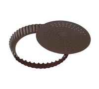 Tourtière Cannelée Perforée - Antiadhérente - Fond Mobile - Ø300 Mm H28 Mm