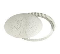 Tourtière cannelée perforée - GOBEL - Fer blanc - Ø28cm - Fond mobile - Hauteur 28mm