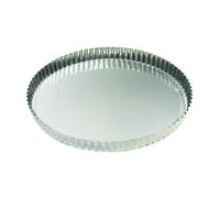 Tourtière Ronde Cannelée - Fer Blanc - Fond Fixe - Ø280/270 Mm H25 Mm