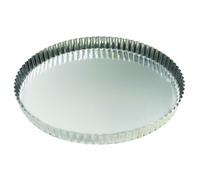 Tourtière Ronde Cannelée - Fer Blanc - Fond Fixe - Ø320/310 Mm H26 Mm