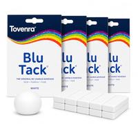 Tovenra Blu Tack Lot de 4 adhésifs réutilisables Blanc