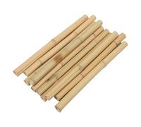 TOVINANNA 10 Pièces Piquets en Bambou Naturel Ronds Légers pour Support de Fleurs et Haricots, pour Décoration et Bricolage Jardin