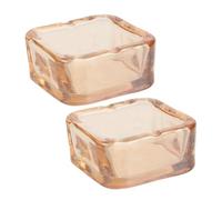 TOVINANNA 2 Pièces Cendrier Design Compact en Verre Carré Stable et Antidérapant pour Cigarette et Cigare pour Bar et Maison