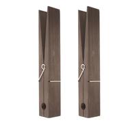 TOVINANNA 2 Pièces Porte-serviettes en Bois, Pince à Linge Surdimensionnée, 30x4x5cm, Mural, sans Perçage, pour Salle de Bain et Petits Espaces, Décoration Rustique Ferme