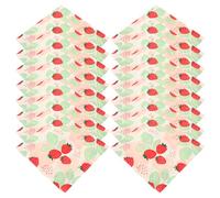 TOVINANNA 20 Feuilles Serviettes de Table Jetables en Pâte de Bois Motif Fraise Coloré, Absorption D'eau Forte, pour Fêtes et Usage à Domicile, Serviettes Décoratives