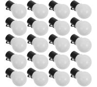 TOVINANNA 20 Pièces Guirlande Lumineuse Suspendue Ampoules à Globe Blanc en Abs, Construction Robuste et Résistance aux Chocs, Décoration Lumineuse pour Jardin et Fête,