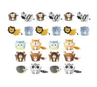 TOVINANNA 24 Ensembles Caissettes à Cupcakes en Papier Décorations D'animaux de Dessin Animé, pour Gâteaux et Muffins Lors D'anniversaires ou Festivals