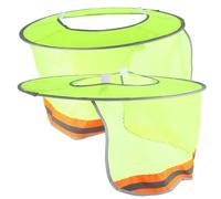 TOVINANNA 2pcs Pare-Soleil pour Casques de Chantier Protection de Nuque Respirante en Polyester et Bandes Réfléchissantes, pour Sandales Femme Couleur Aléatoire