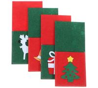 TOVINANNA 4 Pièces Porte-couverts en Feutre à Fourchettes pour Décoration de Table de Noël, Facile à Transporter, Design Adorable pour Fête de Dîner en Famille