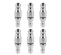 TOVINANNA 6 Pièces Buse Tête Pivotante Rotative Haute Pression en Métal Connexion Rapide Détachable pour Nettoyage de Canalisation et Entretien des Égouts