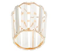 TOVINANNA Abat-jour en Verre Cristal à Clip, Cache-lumière, E14, Or, pour Plafonnier Suspendre de Salon, Garde-lampe Décoratif pour Pièce à Vivre