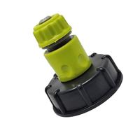TOVINANNA Adaptateur pour Vannes de Conteneur IBC Jaune en Plastique, Résistant aux Acides et Bases, Connecteur Rapide pour Usage Professionnel et Personnel, 1 Set