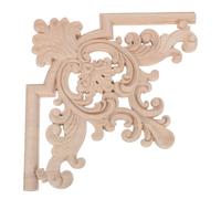 TOVINANNA Applique Couleur Kaki Style Européen Élégant en Bois Sculpté Robuste et Facile à Appliquer pour Porte D'armoire Cuisine pour Projets de Bricolage