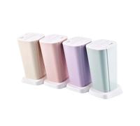 TOVINANNA Bloc de Rangement Couteaux Cuisine en Plastique Pp Rose, Design Multi Compartiments Détachable et Rotatif, Pratique pour Organiser et Nettoyer Cuisine