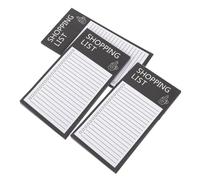 TOVINANNA Bloc-notes Magnétique Lot de 3 Carnets pour Liste de Courses Dos Aimanté Complet, Papier Résistant pour Porte de Réfrigérateur à Usage Domestique