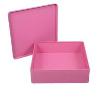 TOVINANNA Boîte en Fer-blanc Carrée à Grosse Capacité avec Couvercle pour Biscuits et Bonbons, Boîte de Rangement Alimentaire Élégante pour Organisation la Cuisine et Maison