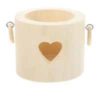 TOVINANNA Bougeoir en Bois de Cœur Stable et Compact pour Décorations de Noël, Centre de Table Rustique pour Dîner aux Chandelles ou Décoration de Fenêtre