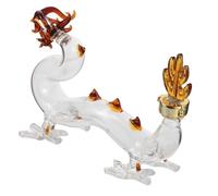 TOVINANNA Bouteille en Verre à Whisky Forme Dragon 100ml Solide Couvercle Hermétique pour Collection et Présentation Décorative Unique Artistique