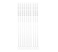 TOVINANNA Brosse à Paille en Acier Inoxydable 10pcs pour Nettoyage des Biberons et Pailles Bébé Design Fin en Nylon et Acier Inoxydable pour Usage la Maison