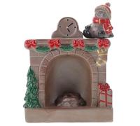 TOVINANNA Brûleur de Parfum en Céramique Cheminée de Noël Décoratif Effet Cascade, Porte-Parfum Délicat pour Décoration de Fête Unique et Miniature