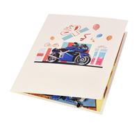 TOVINANNA Carte de Vœux 3d pour Fête des Pères en Papier Bleu Design Créatif et Message Écrit, pour Anniversaire et Occasions Spéciales