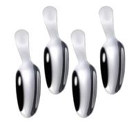 TOVINANNA Cuillères à Dessert Courtes pour Camping Cuillère à Glace Domestique en Acier Inoxydable Lot de 4 pour Boule de Glace et Thé
