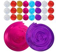TOVINANNA Décorations Suspendues en Spirale Réutilisables en PVC pour Présents Fête des Pères et Remise de Diplôme Faciles à Accrocher pour Bar et Disco Party Lot de 5 Couleur Aléatoire