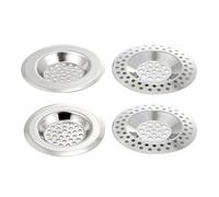TOVINANNA Filtre D'évier en Acier Inoxydable 4pcs, Facile à Installer, Filet de Filtration pour Évier Cuisine et Salle de Bain, Anti-obstruction pour Drains et Baignoires