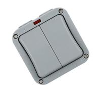 TOVINANNA Interrupteur Électrique Extérieur Double Commande Bipolaire Étanche pour Jardin et Parc Conforme Norme Européenne Ip65