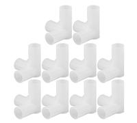 TOVINANNA Joint en T pour Placard 3 Voies 12 MM Diamètre Intérieur, Lot de 10 Pièces, Raccord Rapide pour Tringle à Sèche-Linge et Étagères à Chaussures