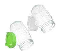 TOVINANNA Kit de Germination de Graines avec Couvercle Égouttoir Mason en Verre Bocal de Germination Maille et Manchon Occultant 2 Pièces à Large Ouverture Cuisine et Semis de Graines