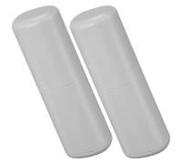 TOVINANNA Kit de Voyage Hygiène Complet Brosse à Dents en PP Sécurisés et Réutilisables 2 Étuis Design Élégant et Gain de Place, pour Camping et Usage Quotidien