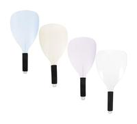 TOVINANNA Lot de 4 Écrans Faciaux en Plastique avec Poignée - Bouclier Anti-éclaboussures pour Coloration Capillaire, Protection Visage Réutilisable, Multi-couleurs Salon Coiffure