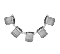 TOVINANNA Lot de 5 Crépines de Vidange Rondes en Acier Inoxydable Argenté, Attrape-cheveux pour Salle de Bain et Buanderie, Filtre Anti-bouchons Solide