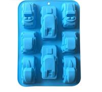 TOVINANNA Moule en Silicone Forme Voiture pour Gâteau et Chocolat, Démoulage Rapide et Sûr, Couleur Bleu, pour Atelier Pâtisserie Professionnelle et Décoration Fondant