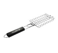 TOVINANNA Panier à Griller Maille Antiadhésive Ondulée en Acier Inoxydable Poignée en Bois Accessoire Pratique pour Barbecue et Camping en Plein Air
