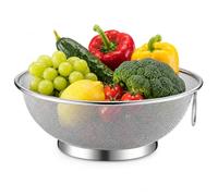 TOVINANNA Passoire Maille Fine Inox 26cm Bol Tamis à Riz Egouttoir Cuisine | Filtre Huile et Liquide Idéal pour Pâtes Farine Frites et Légumes Socle Stable Robuste Compatible Lave-Vaisselle