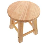 TOVINANNA Petit Tabouret en Bois Massif Compact et Pratique, Tabouret Court pour Salle de Bain Bureau, Style Rustique Chic, Couleur Kaki, Dimensions 25x25 Cm