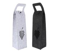TOVINANNA Pochettes de Conservation du Vin en Feutre 2pcs Poignée et Boucle, Absorption D'humidité, Paquet Portables pour Bouteilles, pour Réceptions et Présents