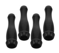 TOVINANNA Poignée de Porte de Cheminée en Plastique Noir 4pcs Design Ergonomique et Protection Anti-brûlure pour Poêles à Bois et Chaudières Usage Domestique et Professionnel