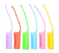TOVINANNA Protecteur en Silicone pour Flacons à Bille 10ml, Lot de 6 Pièces, Antidérapant et Facile à Monter, Étui de Protection pour Huiles Essentielles en Voyage