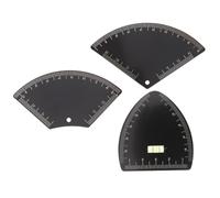 TOVINANNA Règle à Sourcils Professionnelle Portable et Solide en Métal Noir 3pcs Outil de Mesure Précis pour Cartographie des Sourcils pour Maquillage et Beauté