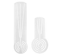TOVINANNA Règle de conception artistique mandala 2 pièces en acrylique avec contours ergonomiques - outil multifonction pour créer des motifs géométriques complexes - pour enseignants et