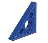 TOVINANNA Règle D'équerre en Alliage D'aluminium, Règle de Traçage de Mesure pour Menuisier, Échelles Impériale et Métrique, Angle 90°, Bleu, pour DIY Bois et Scie à Onglet